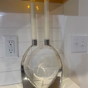 Red Envelope Silver Candle Holders